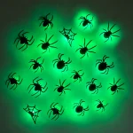Halloween Bat/Spider Decor Night Light 3D Purple/Green Lights Wall Sticker for Self-adhesive Decor Halloween Party Decoration 3