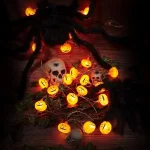 1pc 10/20 LED 3D Pumpkin String Light Halloween Atmosphere Decorative Lamp Battery Powered For Home Bedroom Party Festival Decor 4
