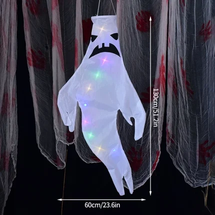 Hanging Ghost Halloween LED Luminous Ghost Children's Gift Scary Party Props Home Outdoor Courtyard Bar Hanging Decorations 2