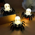 Halloween Decorations LED Candle Light Plastic Spider Skull Lamp for Home Bar Haunted House Halloween Party Decor Horror Props 5