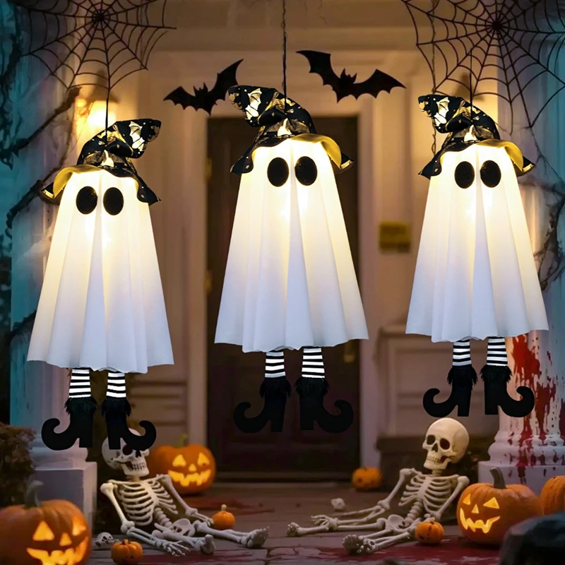 1/2/3pcs Halloween LED Light Up Witch Ghost for Halloween Party Home Indoor Outdoor Yard Decoration Scary Hanging Ornaments Gift 1/2/3pcs Halloween LED Light Up Witch Ghost for Halloween Party Home Indoor Outdoor Yard Decoration Scary Hanging Ornaments Gift