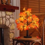 1pc 24 LED Artificial Black Birch Tree Light DIY Branches Table Lamp For Fall Gifts  Home Bedroom Holiday Party Halloween Decor 3