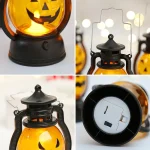 Cosplay Pumpkin Lights Decorative LED Handheld Lamp Pumpkin for Table Camping Garden Yard Party Home Decor 5