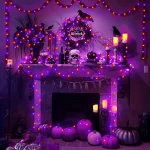 5M-20M LED Purple Orange String Light Outdoor Battery Powered Halloween Fairy Lights For Christmas Party Garden Halloween Decor 4