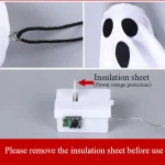 2025 LED Glow Ghost Party Halloween Decoration for Home Indoor Outdoor Haunted House Bar Hanging Horror Props with Lights 6