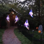 Hanging Ghost Halloween LED Luminous Ghost Children's Gift Scary Party Props Home Outdoor Courtyard Bar Hanging Decorations 5