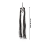 1pc Halloween Hanging Long Hair Ghost Skeleton Pendant LED Light-emitting Horror Bar Haunted House Decoration Party Supplies 4