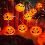 3 6M Pumpkin Horror Eyeballs LED String Lights Portable USB 20 40 Leds Halloween Party Decoration For Home bar Atmosphere Decor