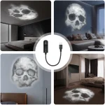 Skull projection lamp, USB lighting night light 3