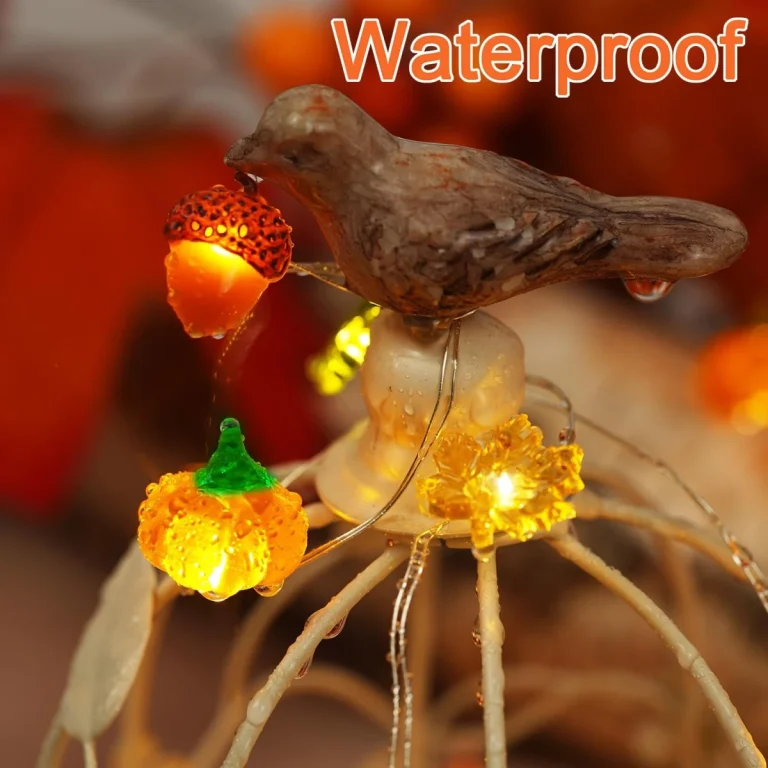 1pc 20/30LED Copper Wire String Light Fall Garland Decorative Fairy Lights Battery Powered Suitable For Halloween Indoor Decor 2