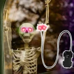 Halloween LED Glowing Eyes With Timer Light Up DIY Eyes for Skeleton Pumpkins Masks Tombstones Indoor Outdoor Horror Decorations 3