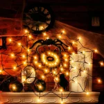 Halloween LED Light String Ghost Festival Decoration Ghost House Party Decoration Atmosphere Light Spider Web Colorful Light 4