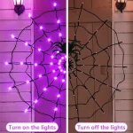 Halloween LED Light String Ghost Festival Decoration Ghost House Party Decoration Atmosphere Light Spider Web Colorful Light 5