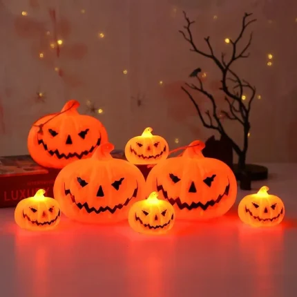 Pumpkin Lantern Halloween Ghost Face Lamp Kids Gift For Balcony Bedroom Garden Halloween Party Decoration Atmosphere Light 2
