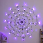 Halloween LED Light String Ghost Festival Decoration Ghost House Party Decoration Atmosphere Light Spider Web Colorful Light 6