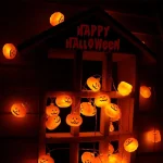1pc 10/20 LED 3D Pumpkin String Light Halloween Atmosphere Decorative Lamp Battery Powered For Home Bedroom Party Festival Decor 5