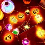 1PC 1.5M10LED/3M20LED Halloween Battery Box 8-Element Light String,Without Battery,Used for Halloween,Autumn Harvest Decoration 4