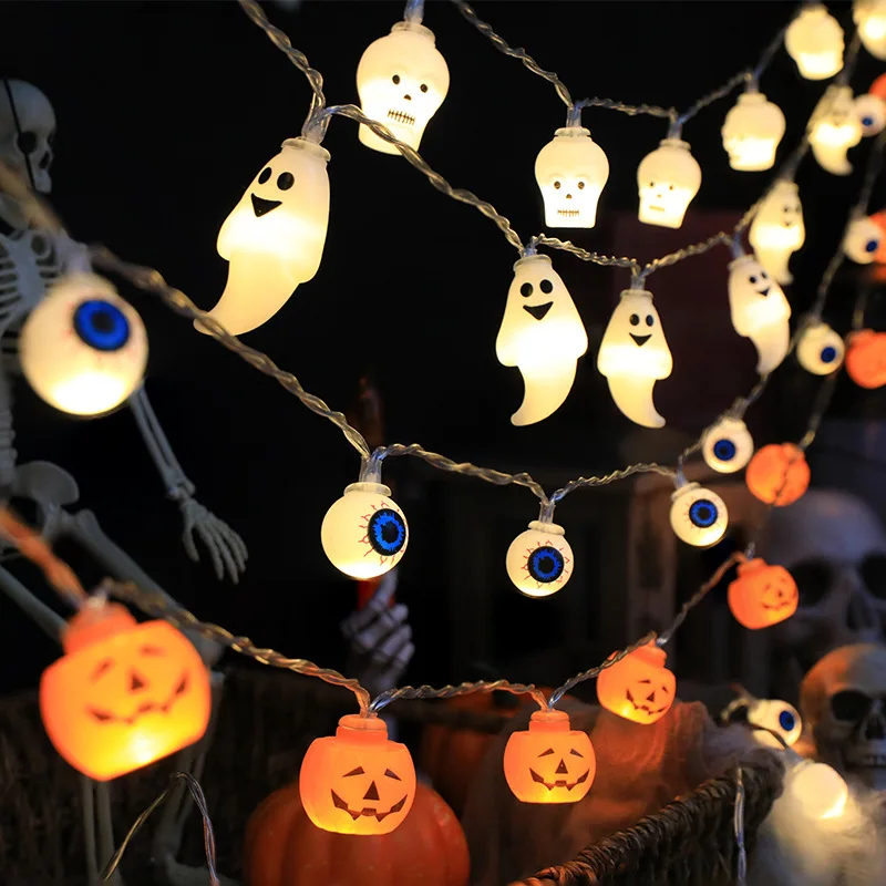2025 Halloween Decoration Led Light String Pumpkin Skull Eyeball Shaped Lamp String Trick Or Treat Lantern Horror Halloween Day 2025 Halloween Decoration Led Light String Pumpkin Skull Eyeball Shaped Lamp String Trick Or Treat Lantern Horror Halloween Day