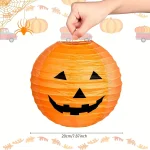 2pcs Halloween Pumpkin Lanterns for Halloween Decoration Jack-O'-Lanterns for Home Outdoor Decoration No Electricity Needed 3