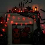 1pc 20LED Halloween Skeleton Hand Battery Powered String Light Horrible Atmosphere Skull Hand Lamp For Home Patry Yard Decor 6