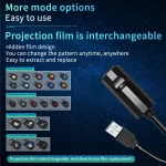 Led Halloween Moon Lamp USB Projector Night Light Christmas Holiday Ornaments for Ceiling Wall Atmosphere Mood Light Adjustable 3