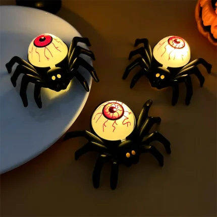 Halloween Decorations LED Candle Light Plastic Spider Skull Lamp for Home Bar Haunted House Halloween Party Decor Horror Props 2